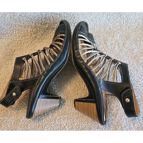 Pikolinos Sandals Heels Womens EU 40 Java Black Brown Leather Gladiator Casual - Picture 12 of 16